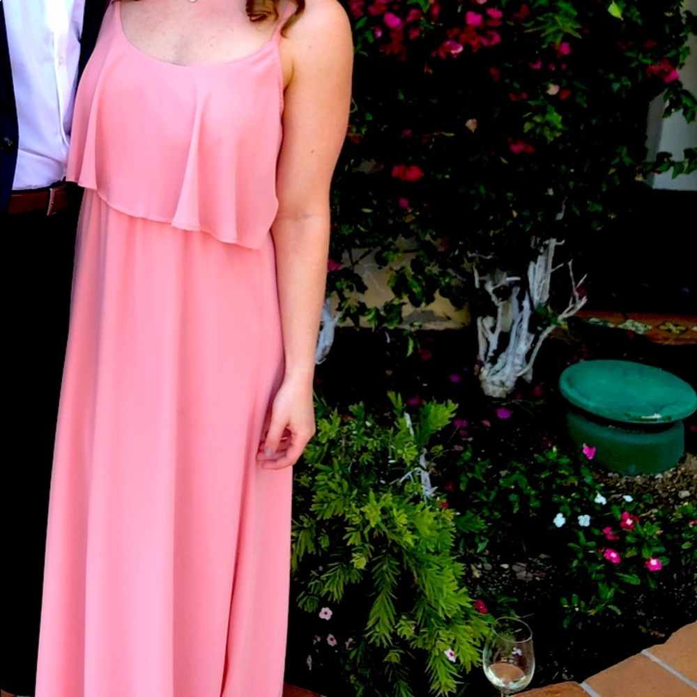 Blush maxi dress